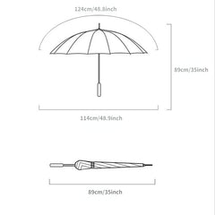 24K Leather Handle Straight Rod Umbrella Golf Umbrella