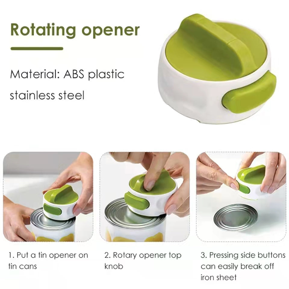 Universal Manual Can Opener Easy Twist Release for Bottles and Cans