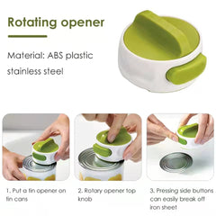 Universal Manual Can Opener Easy Twist Release for Bottles and Cans