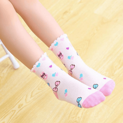 5 Pairs Rabbit Bowknot Heart Knit Socks for Kids