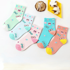 5 Pairs Rabbit Bowknot Heart Knit Socks for Kids