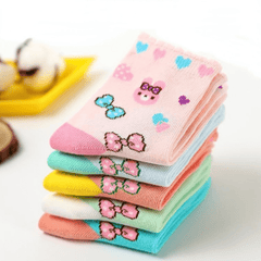 5 Pairs Rabbit Bowknot Heart Knit Socks for Kids