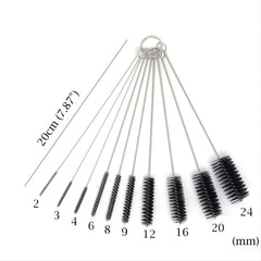 10pcs Stainless Steel Bottle Brushes Straw Cleaning Brush
