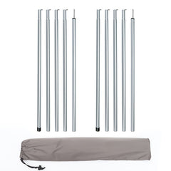 Adjustable Steel Poles Rods for Camping Tarps Shelter