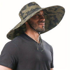 Oversized Brim Bucket Hat for Outdoor Sun Protection