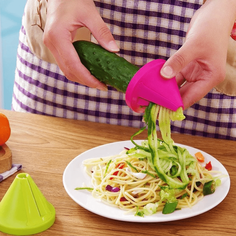 1pc Veg & Fruit Multifunction Spiral Peeler for Potatoes Carrots Radishes