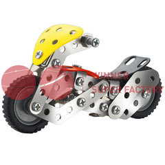 Metal Motorcycle Building Blocks Educational Toy Set