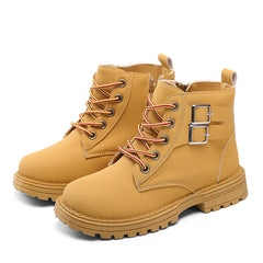 Kids Lace-Up Buckle High Top Boots, Assorted Colors