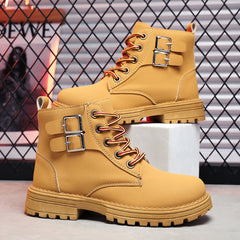 Kids Lace-Up Buckle High Top Boots, Assorted Colors