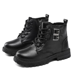 Kids Lace-Up Buckle High Top Boots, Assorted Colors