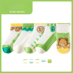 Girls Bear Casual Ankle Socks Mesh Breathable Comfortable Princess Socks