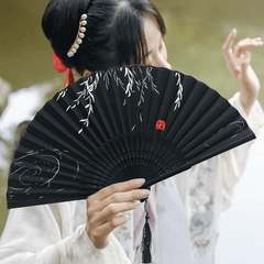 Chinese Style Folding Fan Dance Fan Women Summer Retro Classical Decorative Fan