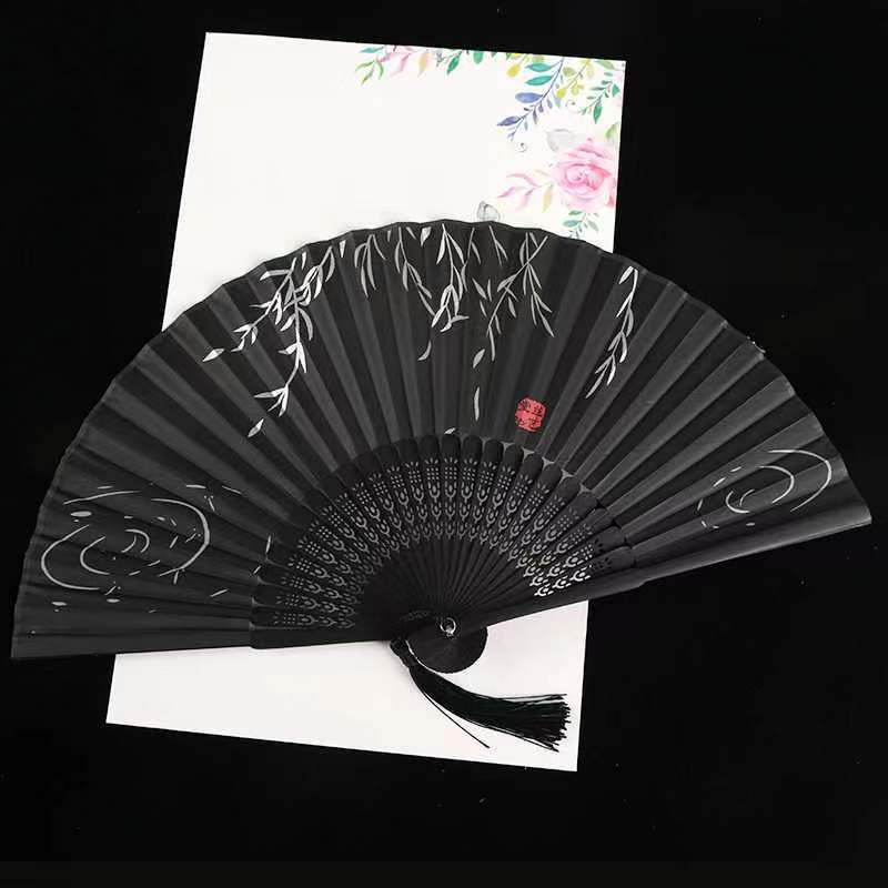 Chinese Style Folding Fan Dance Fan Women Summer Retro Classical Decorative Fan