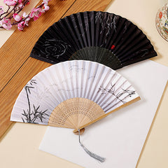 Chinese Style Folding Fan Dance Fan Women Summer Retro Classical Decorative Fan