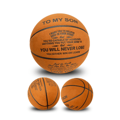 Size 7 Leather Basketball for Students and Athletes - Indoor/Outdoor Competition