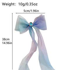 Princess Mesh Ribbon Braided Hair Accessory Bow Knot Hairpin