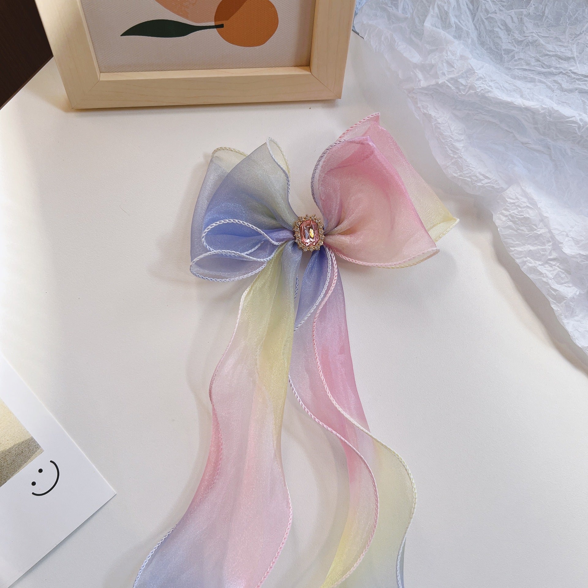 Princess Mesh Ribbon Braided Hair Accessory Bow Knot Hairpin