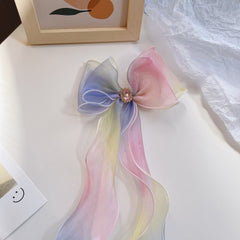 Princess Mesh Ribbon Braided Hair Accessory Bow Knot Hairpin