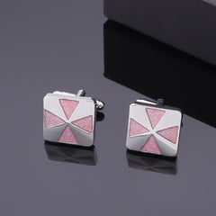 Men's Flash Powder Sense Cufflinks Square Dripping Sleeve Nail