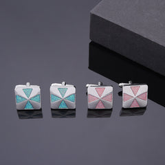 Men's Flash Powder Sense Cufflinks Square Dripping Sleeve Nail