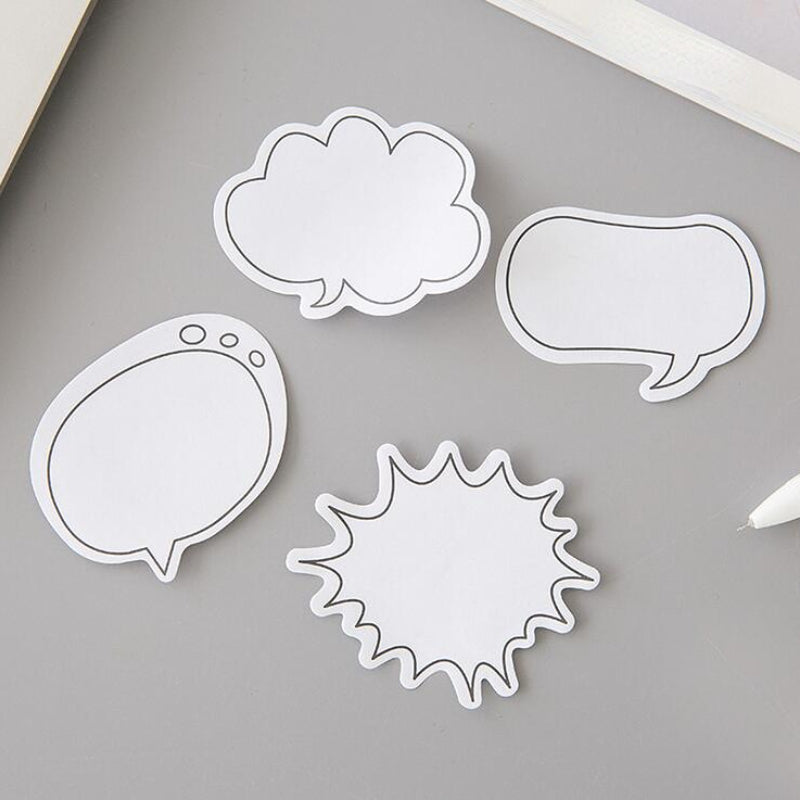 4pcs Creative Dialogue Frame Sticky Notes - Add Fresh Messages