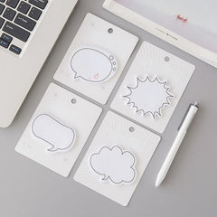 4pcs Creative Dialogue Frame Sticky Notes - Add Fresh Messages