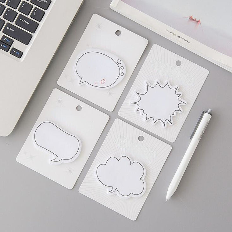 4pcs Creative Dialogue Frame Sticky Notes - Add Fresh Messages