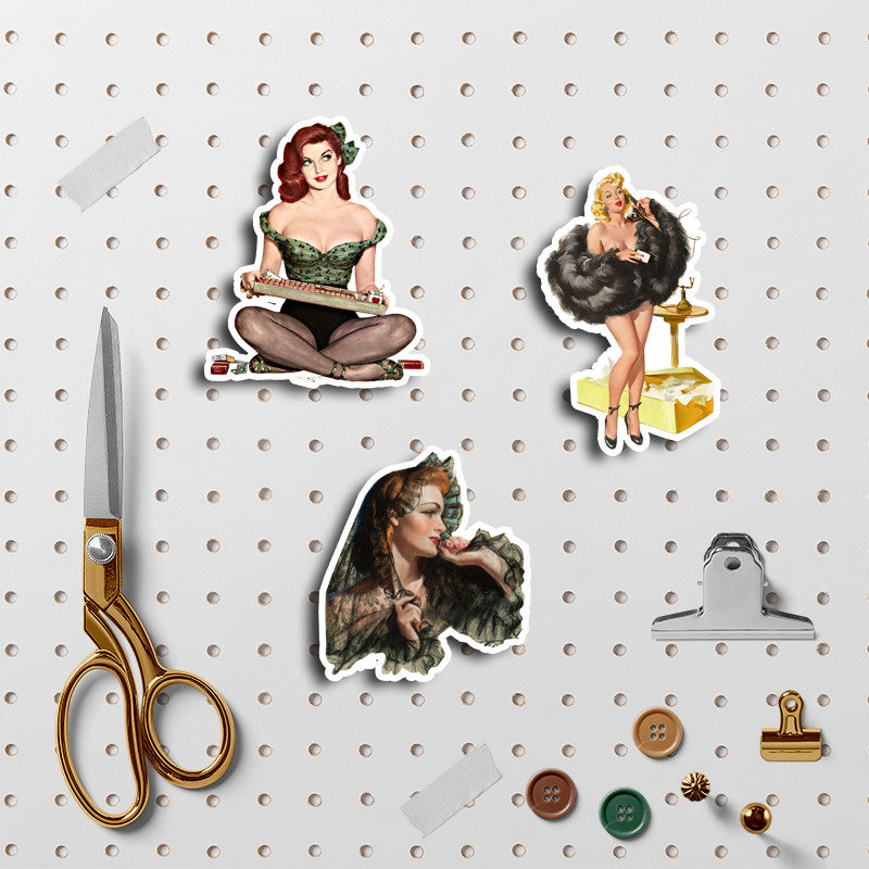 Vintage Girl Group Stickers for DIY Projects & School Supplies