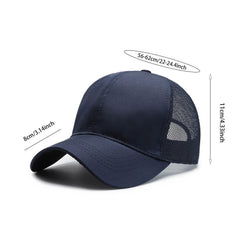 Men's Quick Drying Baseball Cap Adjustable Snapback Mesh Back Hat