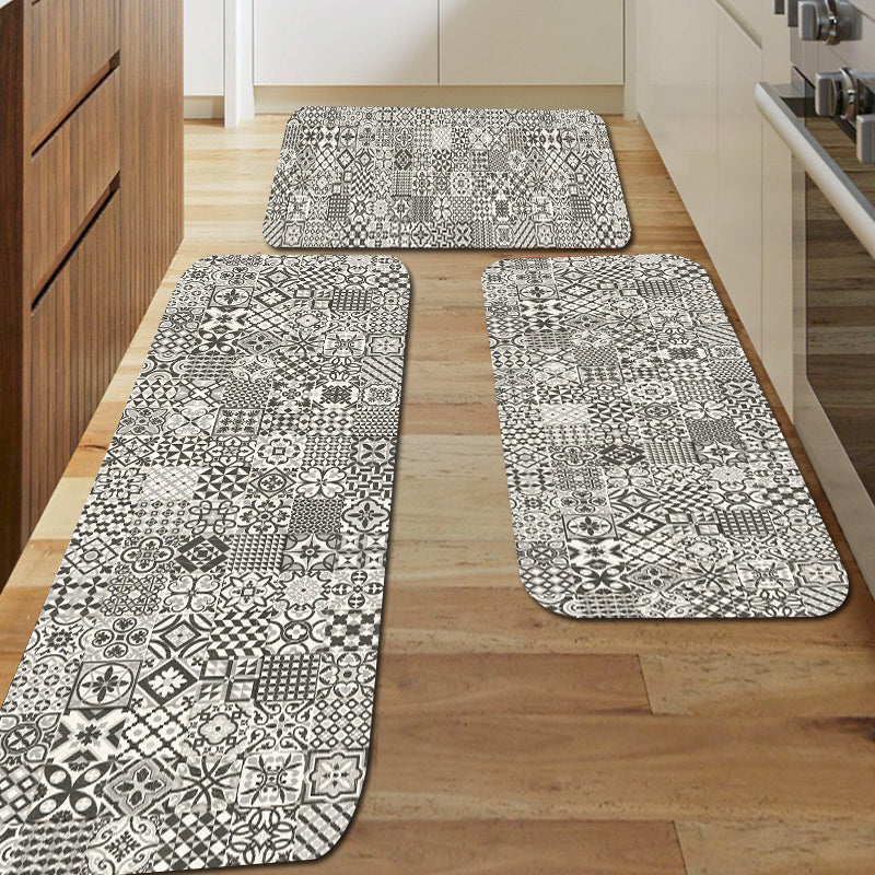 Boho Non Slip Kitchen Mat Set Waterproof Dirt Resistant