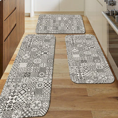 Boho Non Slip Kitchen Mat Set Waterproof Dirt Resistant