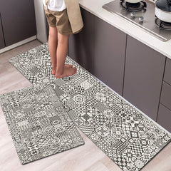 Boho Non Slip Kitchen Mat Set Waterproof Dirt Resistant