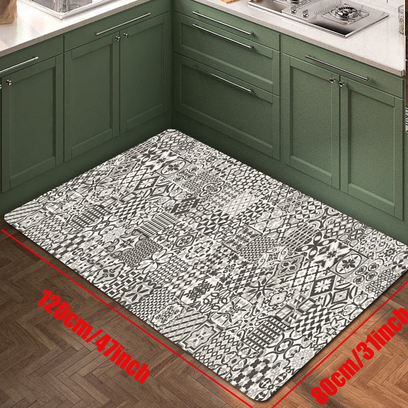 Boho Non Slip Kitchen Mat Set Waterproof Dirt Resistant
