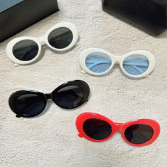 Y2K Oval Frame Sunglasses for Women Men UV400