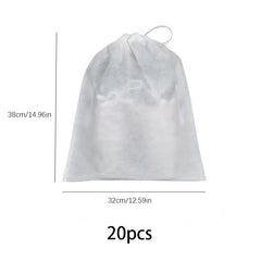 20pcs Shoe Storage Bag Drawstring Travel Shoes Packing Dust Proof Utility