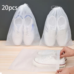20pcs Shoe Storage Bag Drawstring Travel Shoes Packing Dust Proof Utility