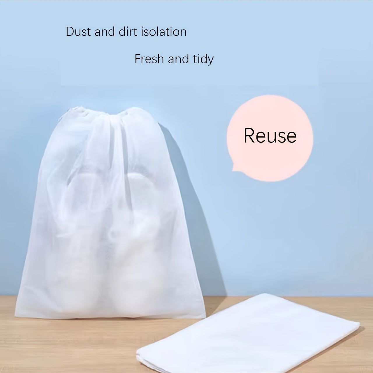 20pcs Shoe Storage Bag Drawstring Travel Shoes Packing Dust Proof Utility