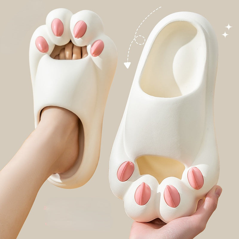 Adorable Cat Claw Non Slip Platform Slides Soft Sole Cloud Slides