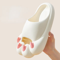 Adorable Cat Claw Non Slip Platform Slides Soft Sole Cloud Slides