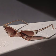 Men's Cat Eye Sunglasses Small Frame Retro Glasses With Box