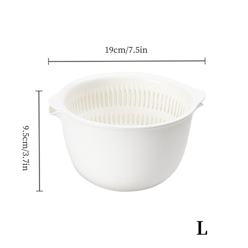 Household Double Layer Drain Basket for Easy Kitchen Cleaning
