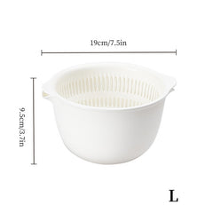 Household Double Layer Drain Basket for Easy Kitchen Cleaning