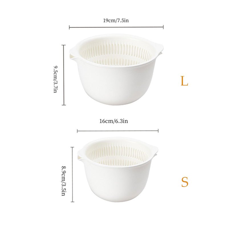 Household Double Layer Drain Basket for Easy Kitchen Cleaning