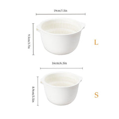Household Double Layer Drain Basket for Easy Kitchen Cleaning