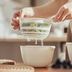 Household Double Layer Drain Basket for Easy Kitchen Cleaning