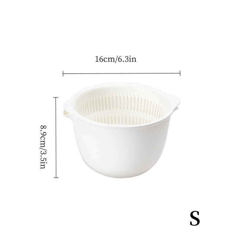 Household Double Layer Drain Basket for Easy Kitchen Cleaning