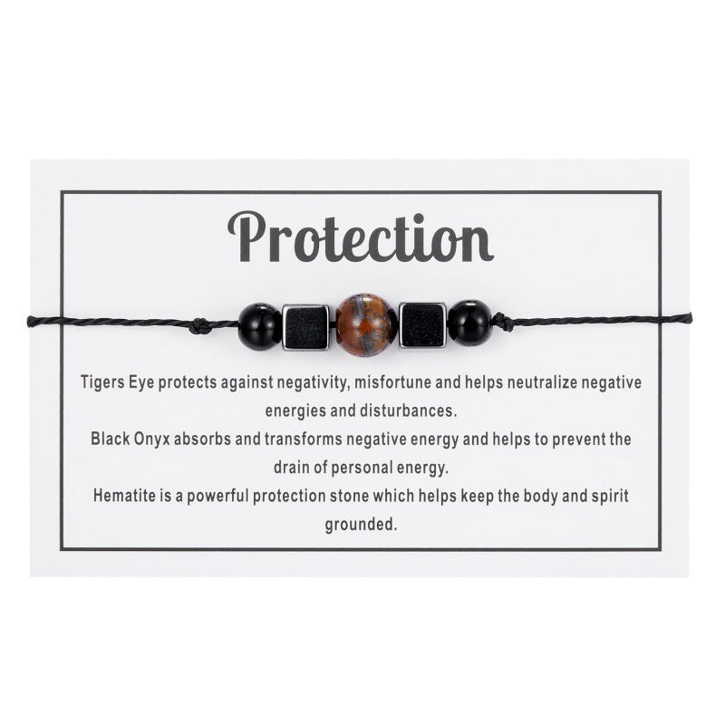 Healing Crystal Stone Beads Men's Bracelet