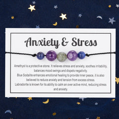 Healing Crystal Stone Beads Men's Bracelet