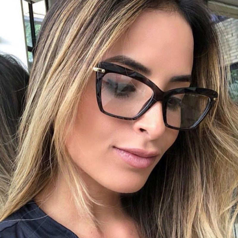 Anti Blue Light Cat Eye Glasses for Myopia, Gradient Frame