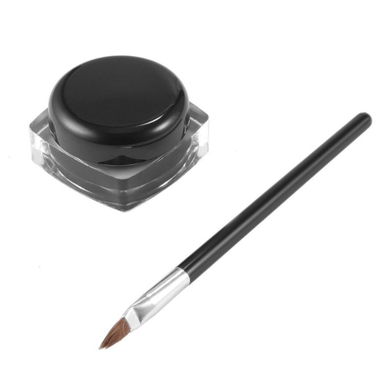 Waterproof Eyeliner Gel Cream with Brush Smudge Proof Makeup
